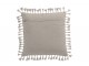 Sametový šedý polštář Moroccan s třásněmi - 45*45 cm J-Line by Jolipa
