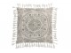 Sametový bílý polštář Moroccan s třásněmi - 45*45 cm J-Line by Jolipa