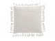 Sametový bílý polštář Moroccan s třásněmi - 45*45 cm J-Line by Jolipa