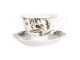 Porcelánový šálek s podšálkem Tropical birds - Ø 15*7 cm / 0,22L Clayre & Eef