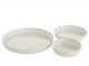 Set 3 bílých kovových zrcadel Matte - 41*41*6 cm J-Line by Jolipa