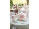 Porcelánová konvička se sítkem a květy - 18*14*12 cm / 0,7L Clayre & Eef