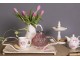 Květovaný šálek s podšálkem Garden II - Ø 13*2 / Ø 7*7 cm / 0,16L Clayre & Eef