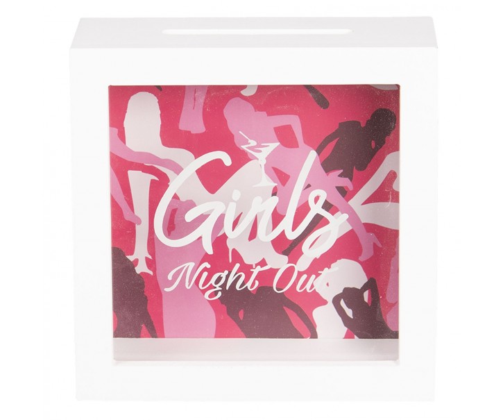 Dřevěná pokladnička Girls Night Out - 15*5*15 cm Clayre & Eef