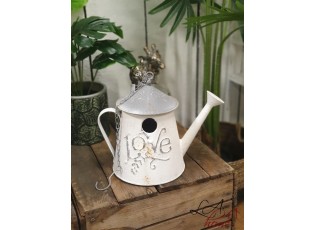 Dekorační ptačí budka ve tvaru konve - 19*19*25 cm