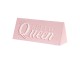 Růžová cedule / zarážka Queen - 20*6*8 cm Clayre & Eef