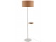 Bílá kovová stojací lampa s nabíjením na telefon Metvit- Ø 45*166cm / E27 J-Line by Jolipa