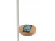 Bílá kovová stojací lampa s nabíjením na telefon Metvit- Ø 45*166cm / E27 J-Line by Jolipa