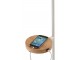 Bílá kovová stojací lampa s nabíjením na telefon Metvit- Ø 45*166cm / E27 J-Line by Jolipa