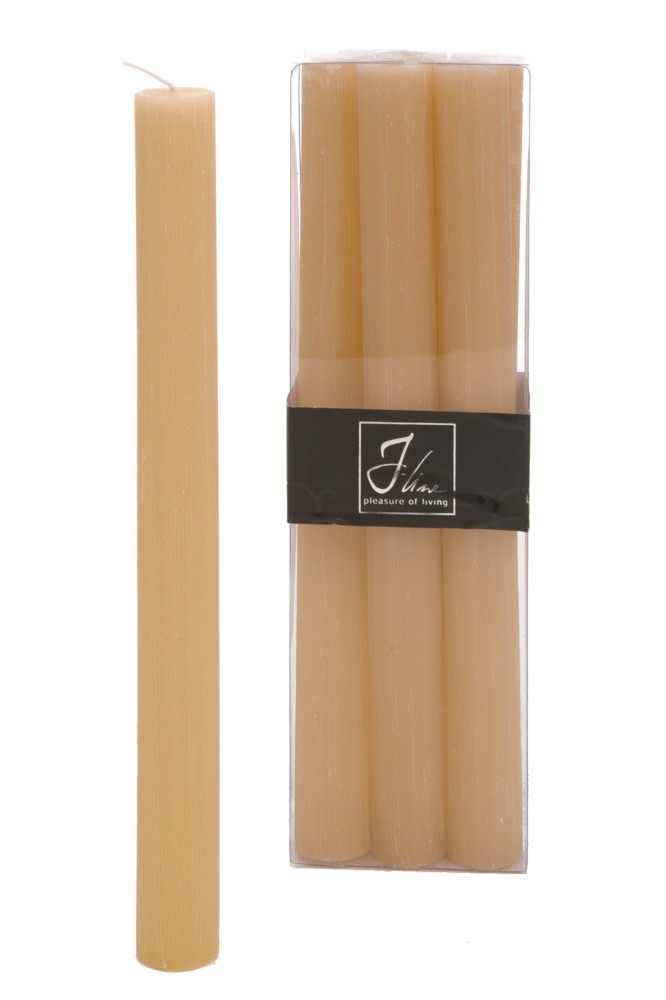 Box 6ks mandlová stolní svíčka - Ø2*23,5cm - 13hodin