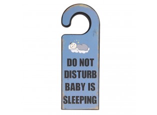 Dřevěná deska na kliku Baby is sleeping - 11*1*30 cm