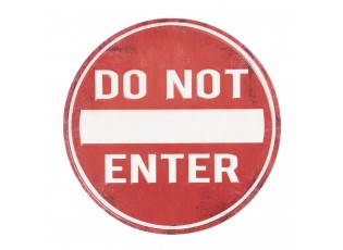 Červená kulatá kovová cedule Do not entry -Ø 35 cm