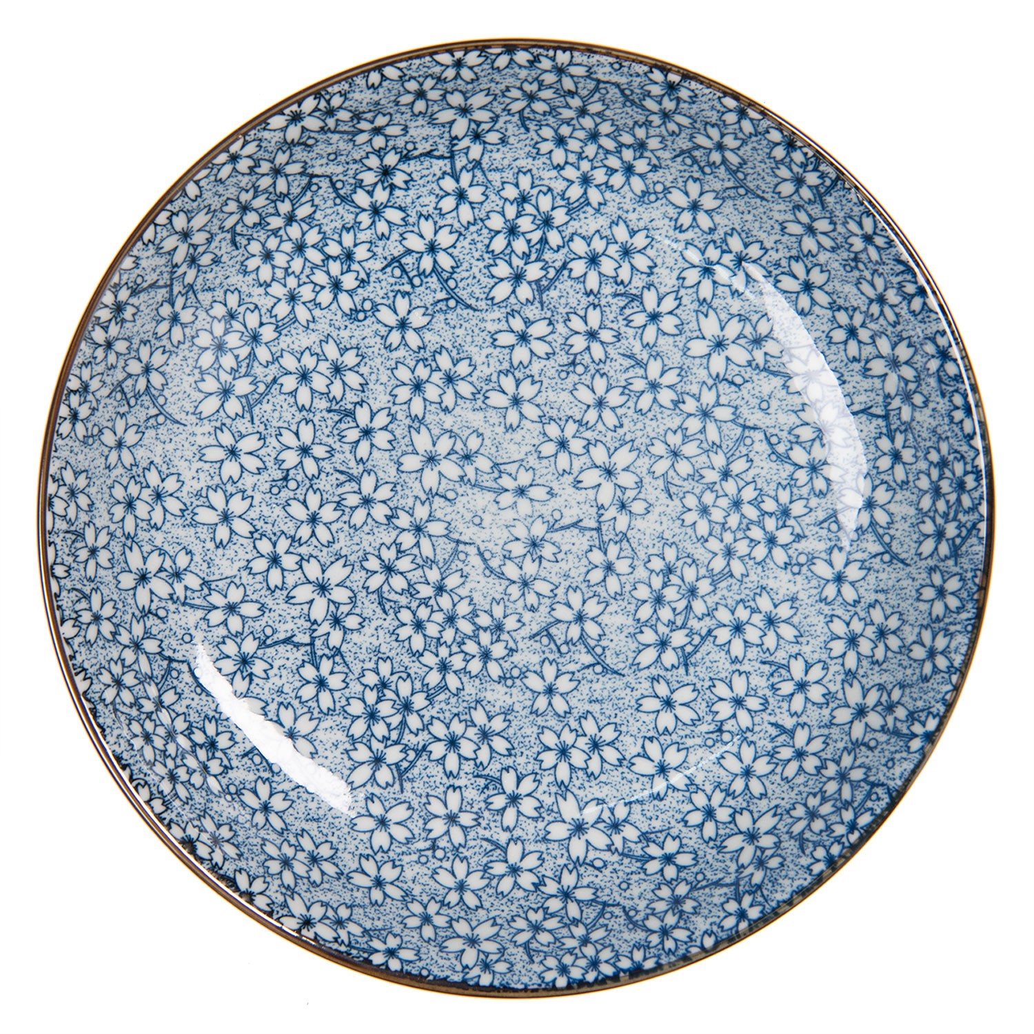 Hluboký talíř modré kvítky BlueFlow - Ø20*4 cm Clayre & Eef Hluboký talíř modré kvítky BlueFlow - Ø20*4 cm Clayre & Eef