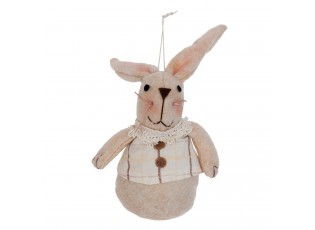 Závěsná textilní dekorace králíček - 8*5*12 cm