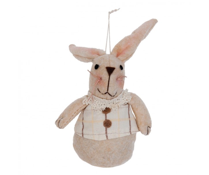Závěsná textilní dekorace králíček - 8*5*12 cm Clayre & Eef
