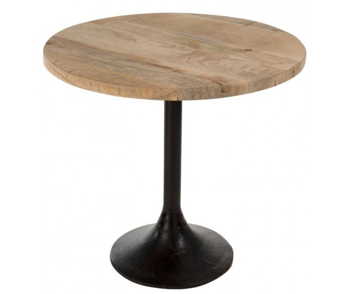 Černý barový stolek Barry - Ø 65*60cm J-Line by Jolipa