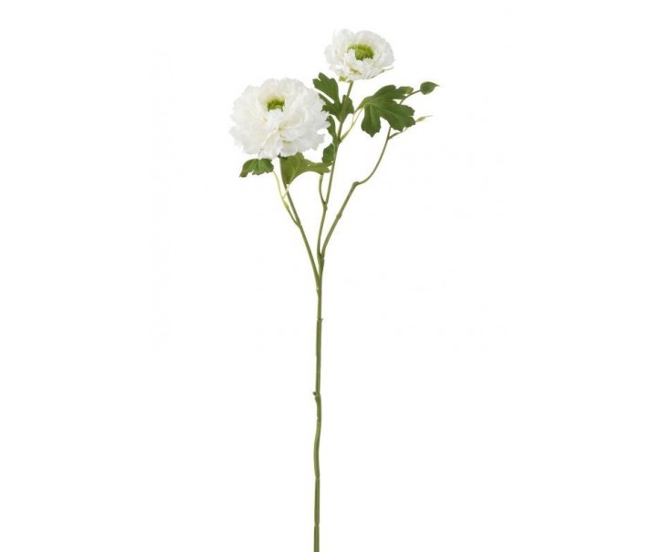 Bílá kytička Pryskyřník - 56cm J-Line by Jolipa