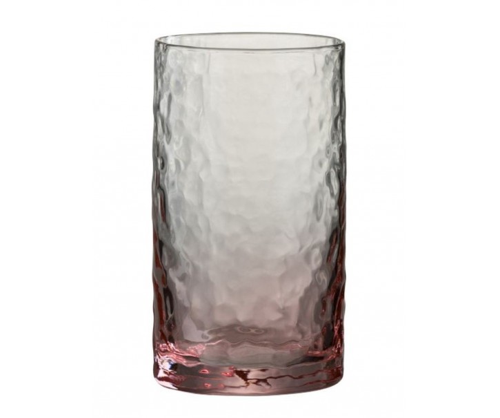 Růžová sklenička na vodu Verma - Ø7*13 cm J-Line by Jolipa