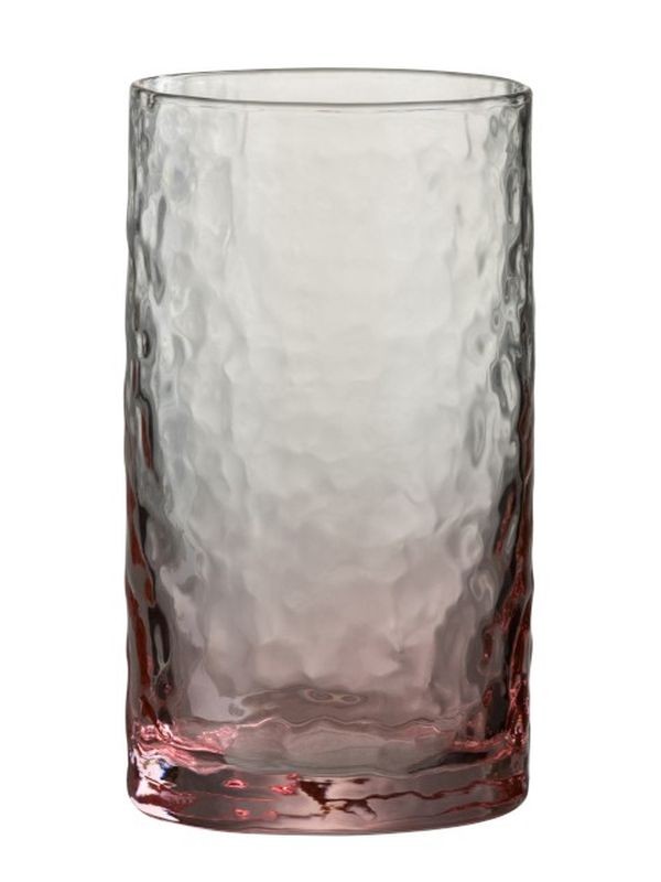 Růžová sklenička na vodu Verma - Ø7*13 cm