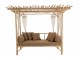 Venkovní pohovka na dřevěné konstrukci se záclonkami Loveseat - 200*100*212 cm J-Line by Jolipa