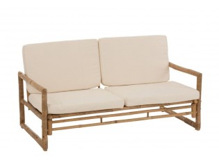 Venkovní 2-místná bambusová pohovka Bamboo - 160*80 cm