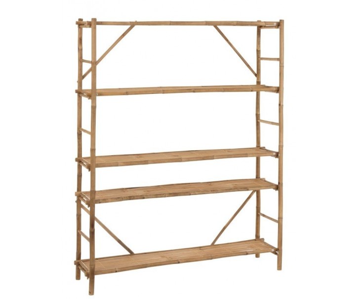 Bambusový regál s 5-ti policemi Bambo - 160*40*195 cm J-Line by Jolipa