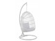 Závěsné bílé zahradní ratanové křeslo Lounge White Oval - 119*105*193 cm J-Line by Jolipa