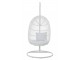 Závěsné bílé zahradní ratanové křeslo Lounge White Oval - 119*105*193 cm J-Line by Jolipa