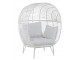 Bílé ratanové zahradní křeslo Lounge White Oval - 117*110*151 cm J-Line by Jolipa