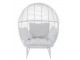 Bílé ratanové zahradní křeslo Lounge White Oval - 117*110*151 cm J-Line by Jolipa