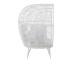 Bílé ratanové zahradní křeslo Lounge White Oval - 117*110*151 cm J-Line by Jolipa