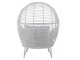 Bílé ratanové zahradní křeslo Lounge White Oval - 117*110*151 cm J-Line by Jolipa
