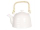 Bílá porcelánová konvice na čaj - 18*14*12 cm / 0,8L Clayre & Eef