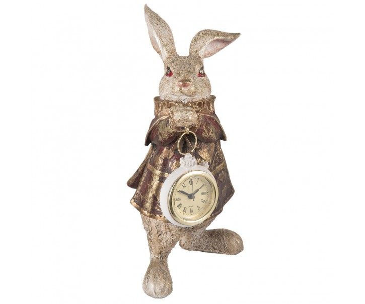Stolní hodiny Králík- 14*13*25 cm Clayre & Eef