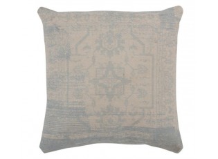 Béžovo-modrý polštář Jacquard - 45*45cm