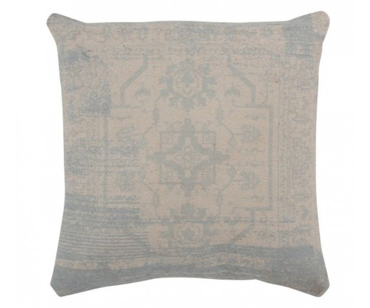 Béžovo-modrý polštář Jacquard - 45*45cm J-Line by Jolipa