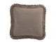 Taupe bavlněný polštář Fransen s třásněmi - 45*45 cm J-Line by Jolipa