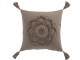 Taupe bavlněný polštář Fransen Blumen se střapci - 45*45 cm J-Line by Jolipa