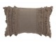 Taupe bavlněný polštář Fransen s třásněmi - 30*45 cm J-Line by Jolipa
