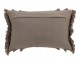 Taupe bavlněný polštář Fransen s třásněmi - 30*45 cm J-Line by Jolipa