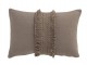 Taupe bavlněný polštář Fransen Rand s třásněmi - 30*45 cm J-Line by Jolipa