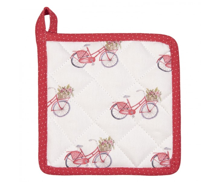 Kuchyňská bavlněná chňapka pro děti Red Bicycle - 16*16 cm Clayre & Eef