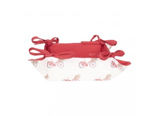 Oboustranný bavlněný košíček na pečivo Red Bicycle - 35*35*8 cm