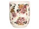 Porcelánový kalíšek na čaj s květy růží - ∅ 6*8 cm / 0,1L Clayre & Eef