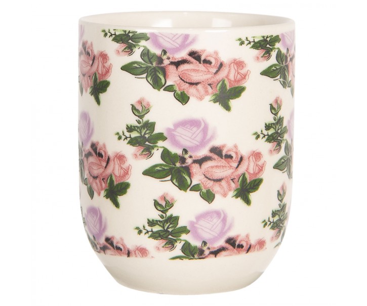 Kalíšek s motivem růží - Ø 6*8 cm / 0,1L Clayre & Eef