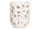 Porcelánový kalíšek na čaj s drobnými kvítky- ∅ 6*8 cm / 0,1L Clayre & Eef