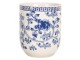 Porcelánový kalíšek na čaj s modrými květy - ∅ 6*8 cm / 0,1L Clayre & Eef