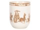 Porcelánový kalíšek na čaj s antickými motivy - ∅ 6*8 cm / 0,1L Clayre & Eef