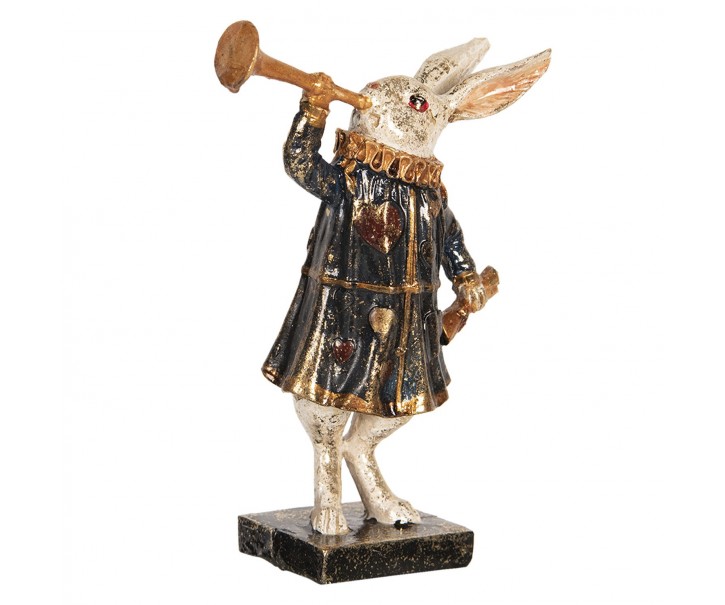 Dekorace králík s trubkou - 8*4*12 cm Clayre & Eef