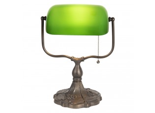 Zelená bankovní lampa tiffany Velves - 27*20*36 cm 1x E27 / max 60w